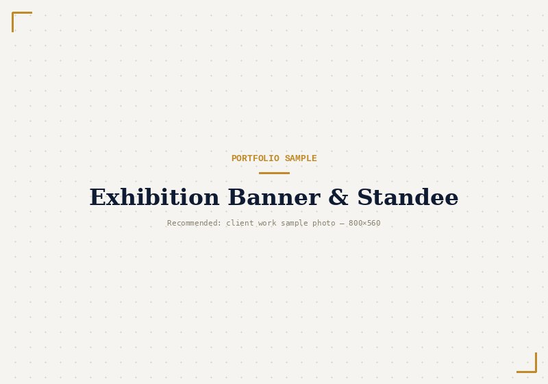 Exhibition banner and standee