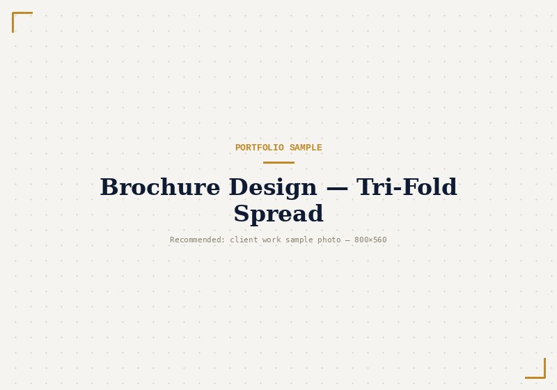 Brochure tri-fold design