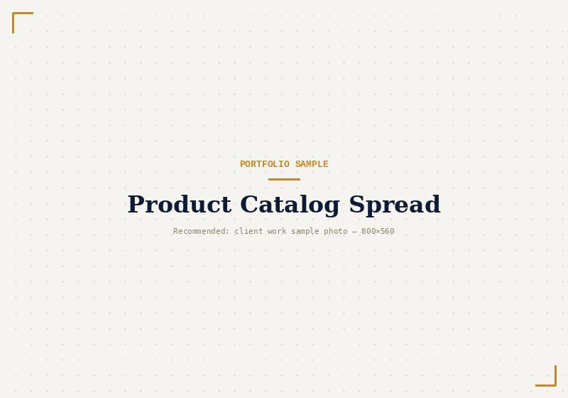 Product catalog spread