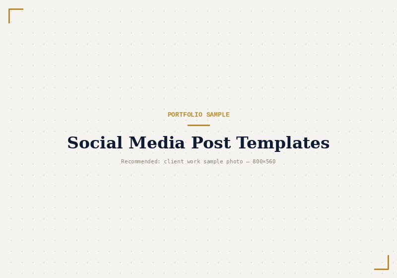 Social media post templates